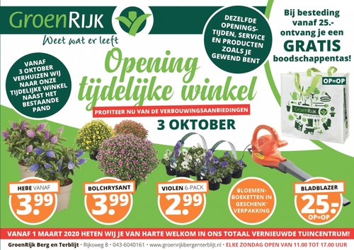 Opening tijdelijke winkel